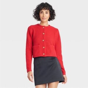 a new day Red Women's Cardigan Sweater